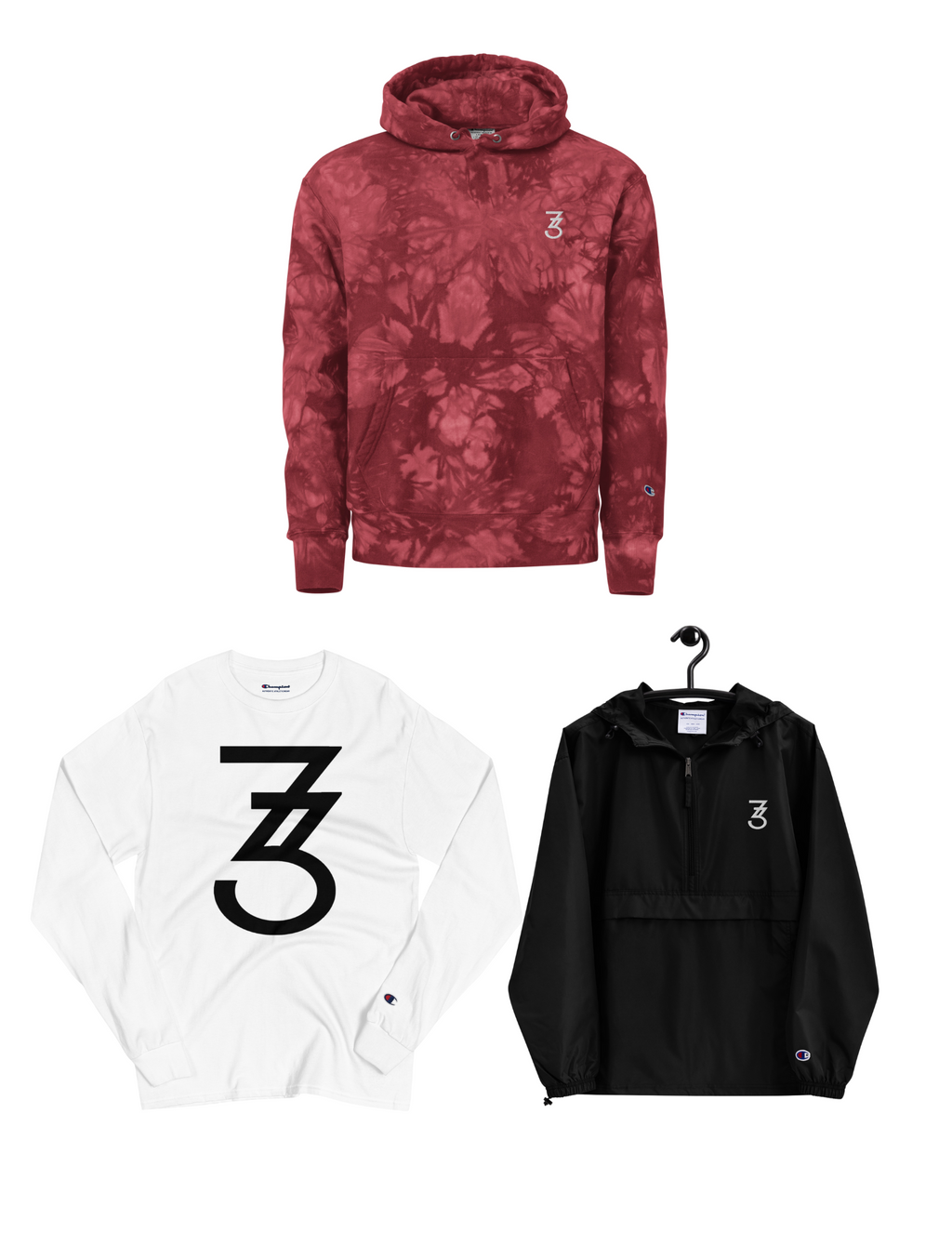 The 735 Logo Champion Tye-Dye Hoodie Package