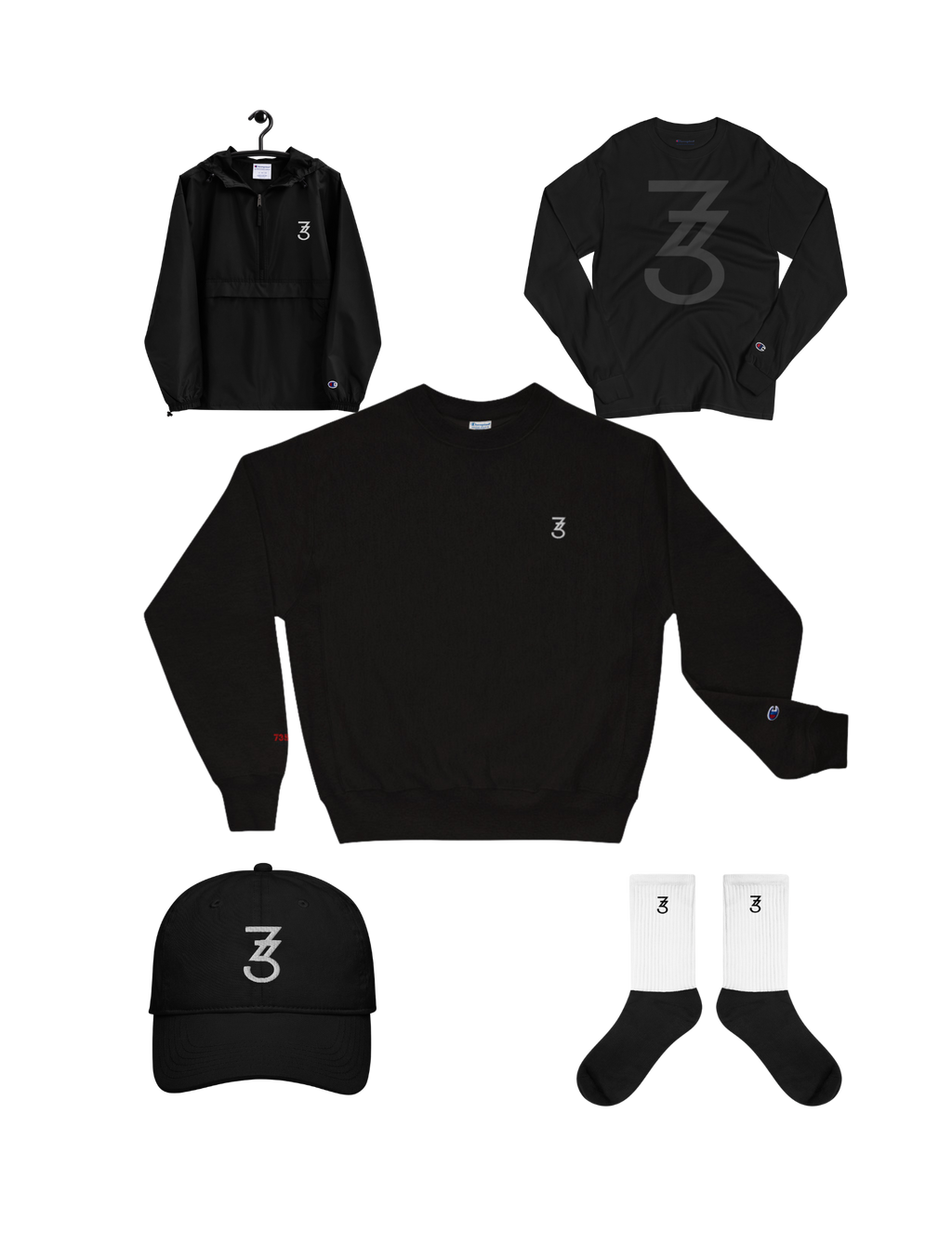 735 Logo Champion Collection : COMPLETE BLACKOUT PACKAGE